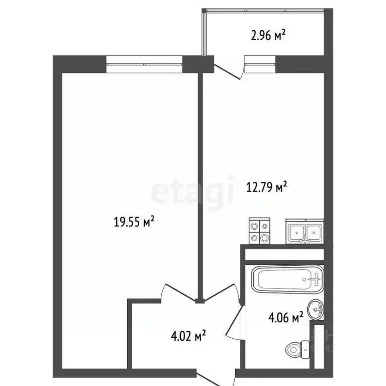 1-к кв. Московская область, Одинцово ул. Белорусская, 2 (40.3 м) - Фото 1