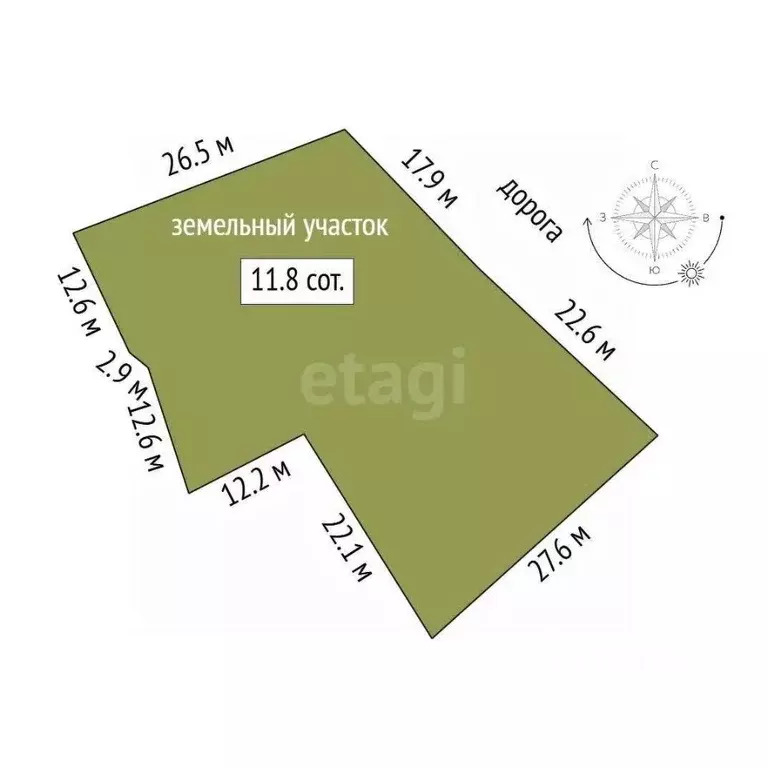 Участок в Крым, Ялта ул. Войкова, 26В (12.0 сот.) - Фото 2