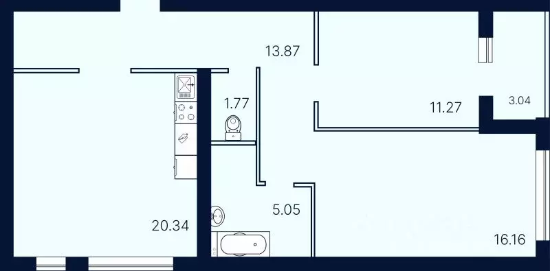 2-к кв. Саратовская область, Саратов Солнечный-2 жилрайон, Сияй-город ... - Фото 1