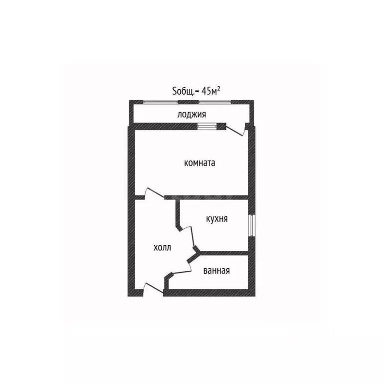 1-к кв. Брянская область, Брянск ул. Ромашина, 58к1 (45.0 м) - Фото 1