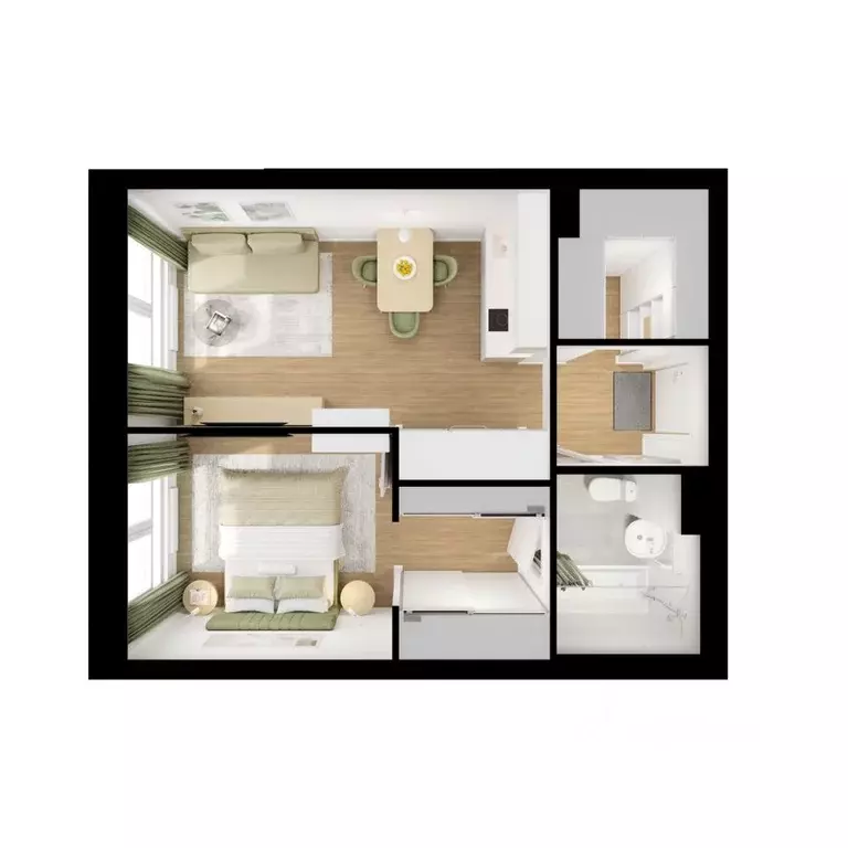 1-к кв. Нижегородская область, Нижний Новгород д. Утечино, Савин Парк ... - Фото 2