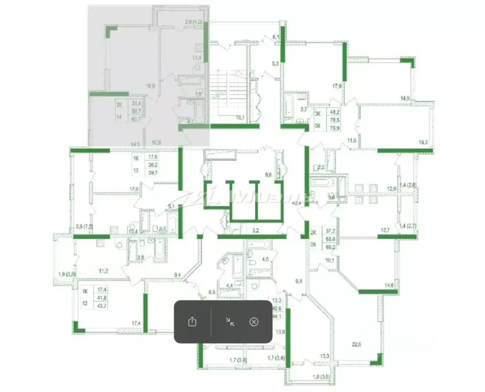 2-к кв. Крым, Симферопольский район, с. Мирное 42 (62.7 м) - Фото 2