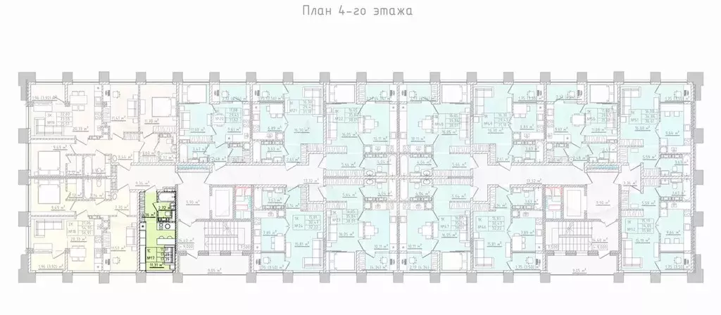 1-к. квартира, 17,4 м, 4/5 эт. - Фото 1