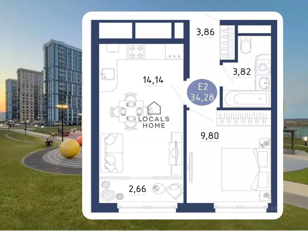 1-к кв. Рязанская область, Рязанский муниципальный округ, с. Дядьково ... - Фото 1