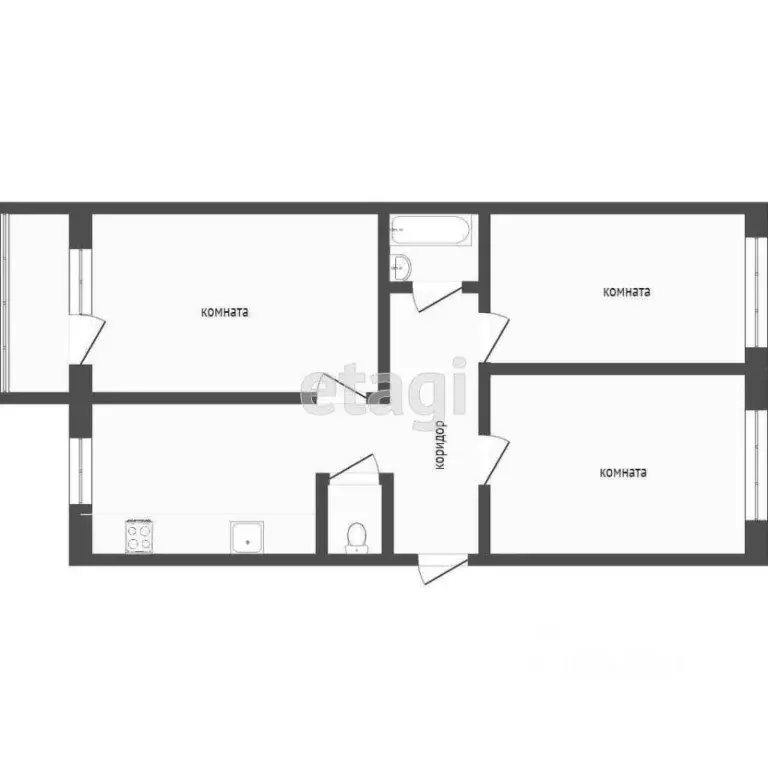 3-к кв. Бурятия, Улан-Удэ 142-й мкр, 6 (94.0 м) - Фото 2