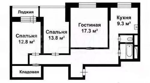 3-к. квартира, 71 м, 2/25 эт. - Фото 0