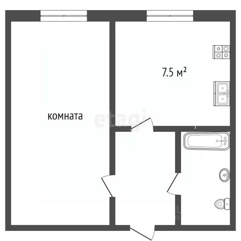 1-к кв. Ямало-Ненецкий АО, Новый Уренгой ул. Геологоразведчиков, 2 ... - Фото 1