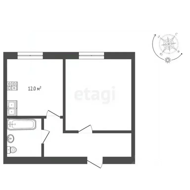 1-к кв. Ханты-Мансийский АО, Ханты-Мансийский район, д. Шапша ул. ... - Фото 2