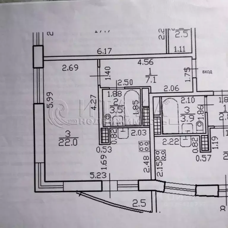 1-к кв. Санкт-Петербург пос. Парголово, ул. Федора Абрамова, 4 (33.2 ... - Фото 1
