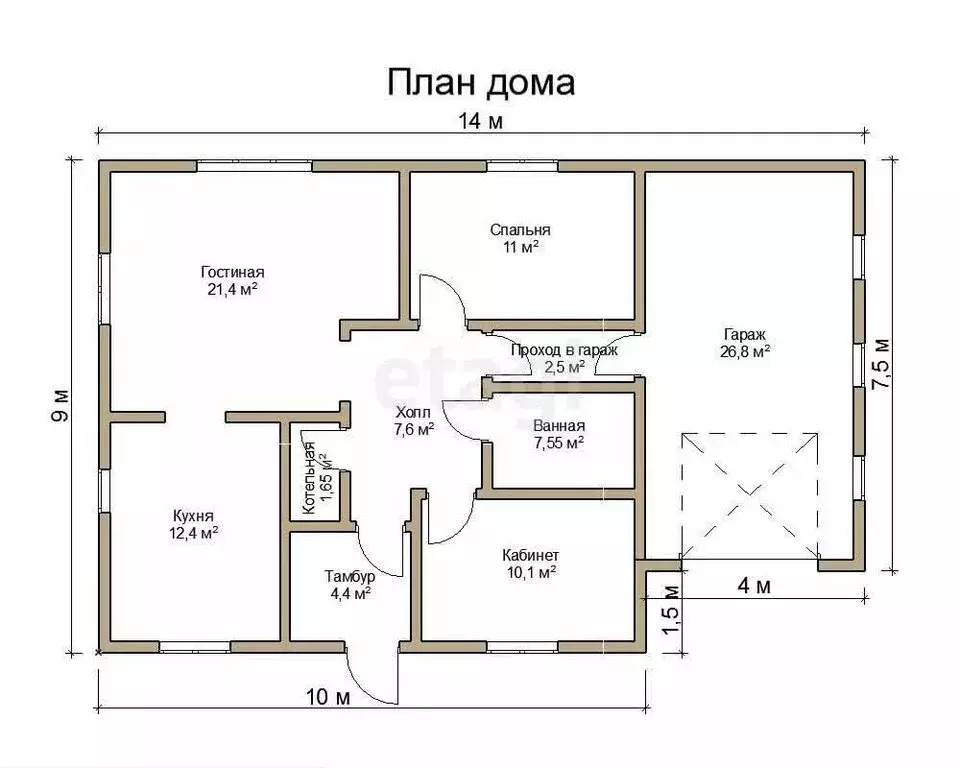 Дом в Бийск, улица Льва Толстого (280 м) - Фото 1