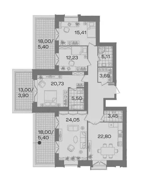 3-комнатная квартира: Санкт-Петербург, Лиственная улица, 20к2 (147.04 ... - Фото 1