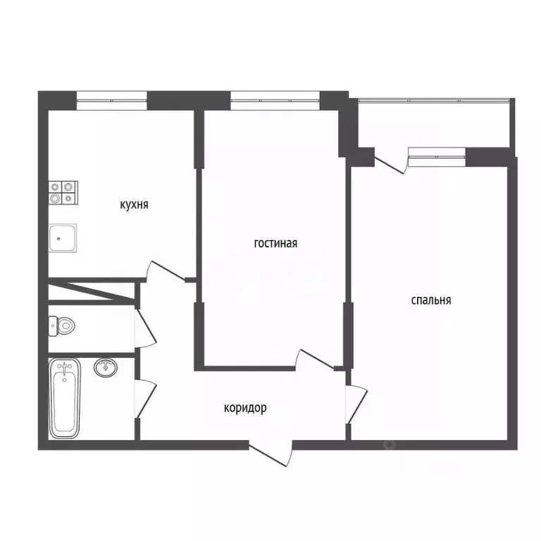 2-к кв. Воронежская область, Семилуки Транспортная ул., 14 (47.4 м) - Фото 2