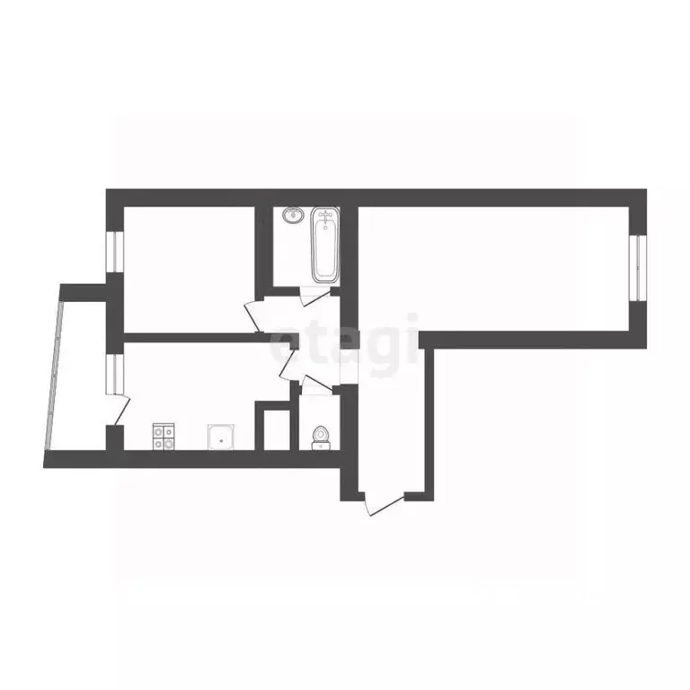 2-к кв. Смоленская область, Смоленск проезд Ипподромный, 24 (64.0 м) - Фото 2