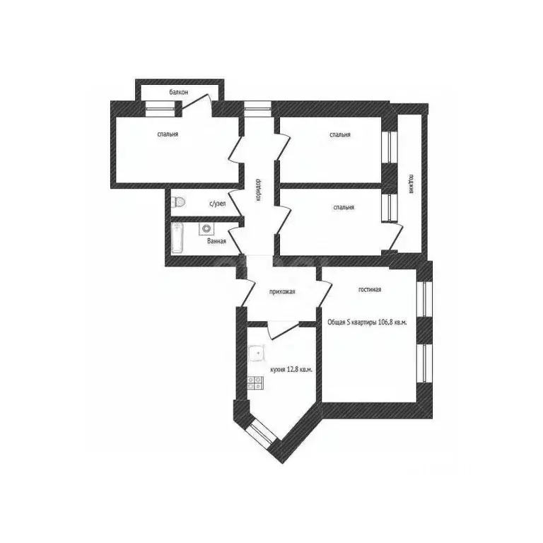 4-к кв. Алтайский край, Советский район, с. Шульгинка ул. Школьная, ... - Фото 2