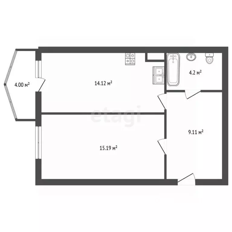 1-к кв. Санкт-Петербург Фермское ш., 32 (42.8 м) - Фото 2