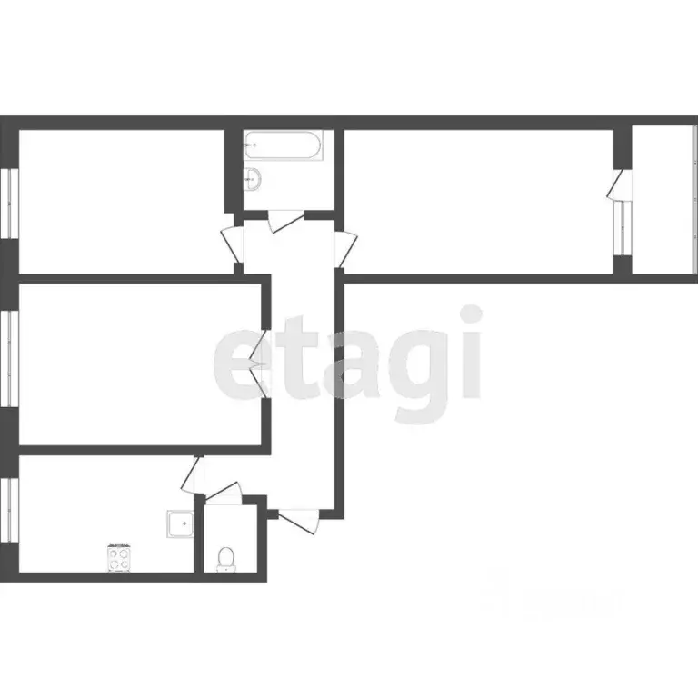 3-к кв. Тюменская область, Тюмень ул. Мебельщиков, 4 (100.0 м) - Фото 2