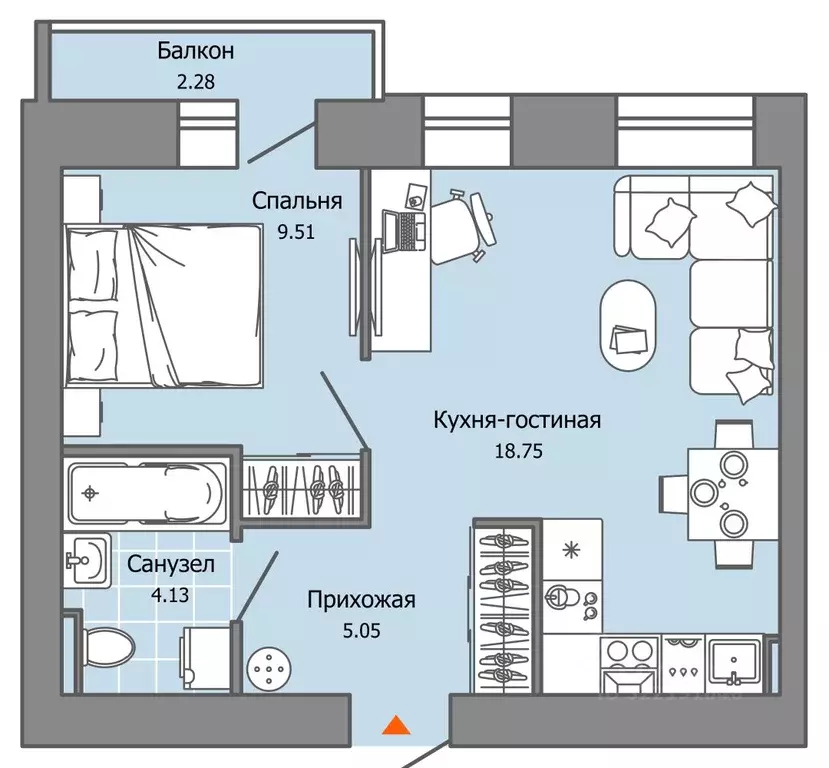 1-к кв. Пермский край, Пермь ул. Дзержинского, 35А (38.0 м) - Фото 1