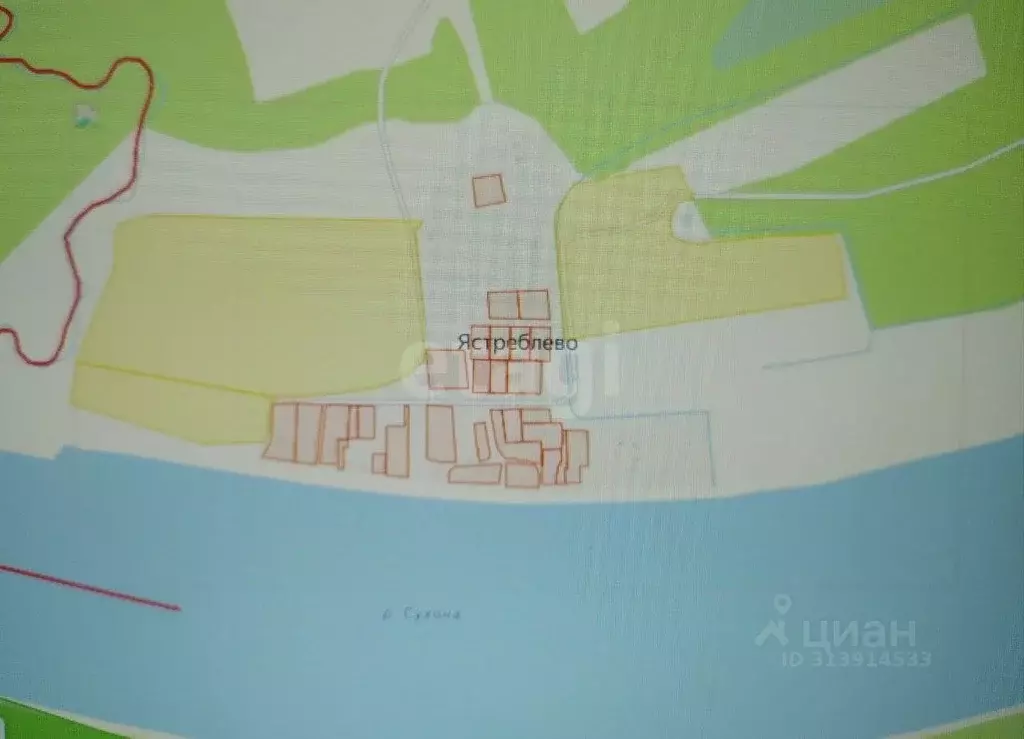 Участок в Вологодская область, Великоустюгский муниципальный округ, д. ... - Фото 2