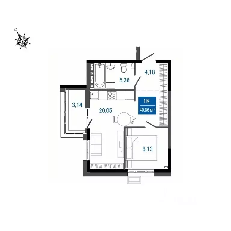 1-к кв. Приморский край, Арсеньев просп. Горького (40.86 м) - Фото 1