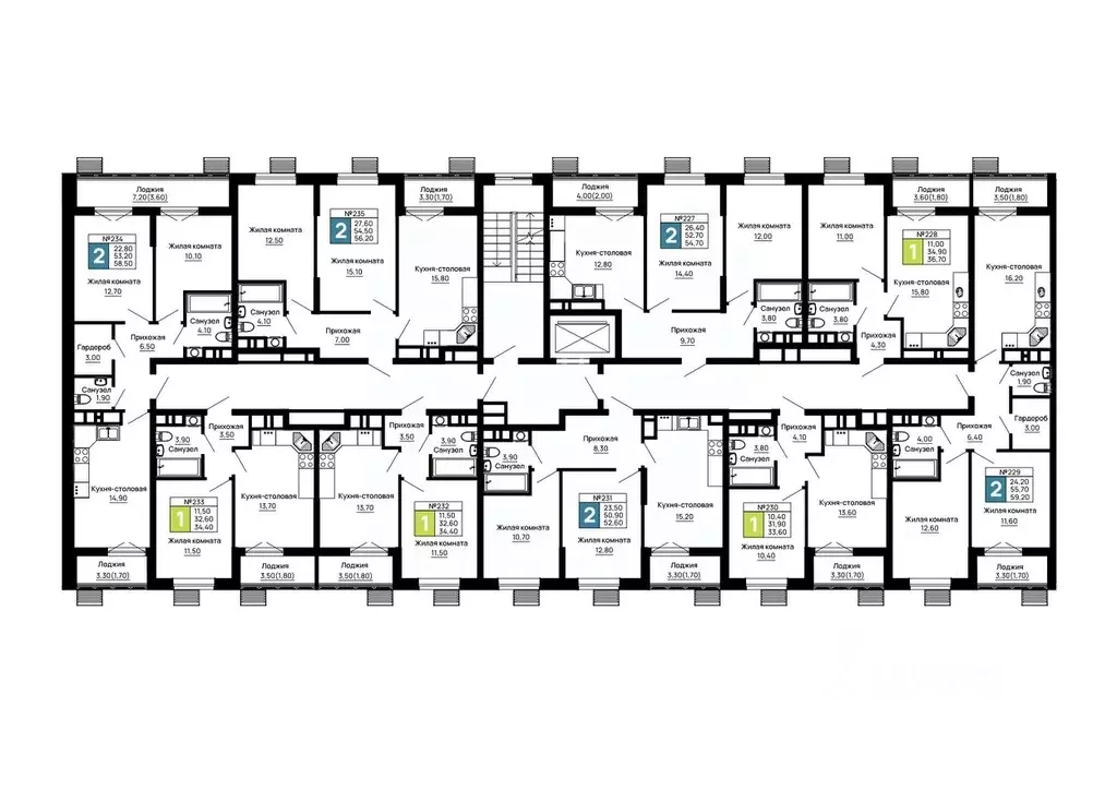 2-к кв. Адыгея, Тахтамукайский район, Яблоновский пгт  (52.6 м) - Фото 2