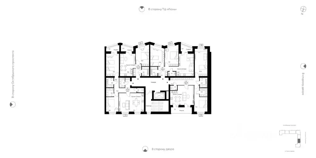 2-к кв. Коми, Сыктывкар Октябрьский просп., 137 (71.7 м) - Фото 2