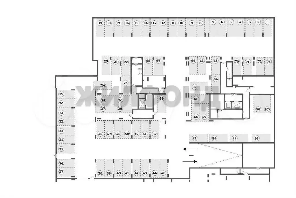 Машиноместо, 13 м - Фото 1