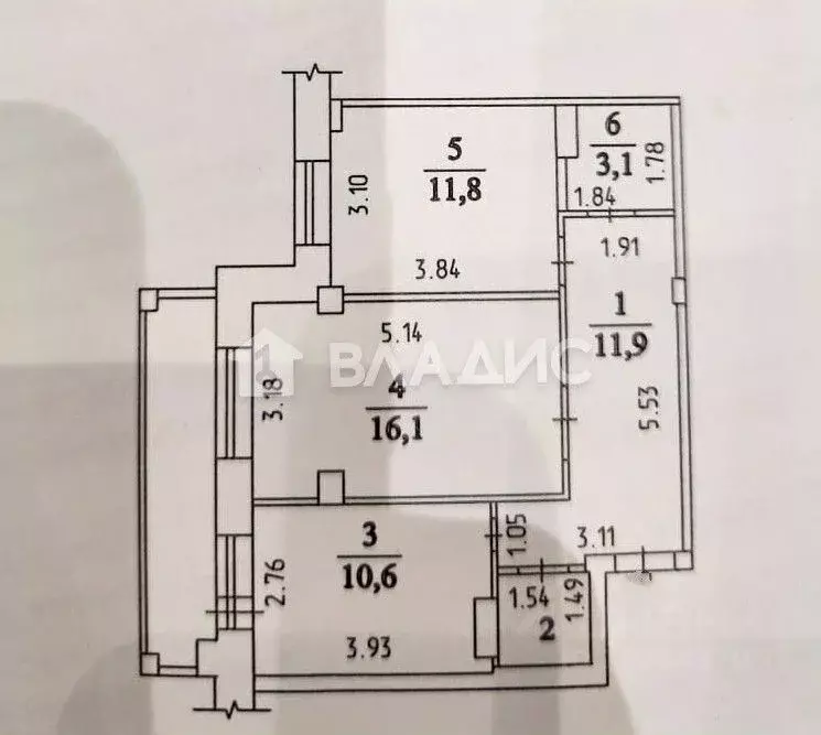 2-к кв. Кемеровская область, Кемерово ул. Дружбы, 5 (55.8 м) - Фото 1
