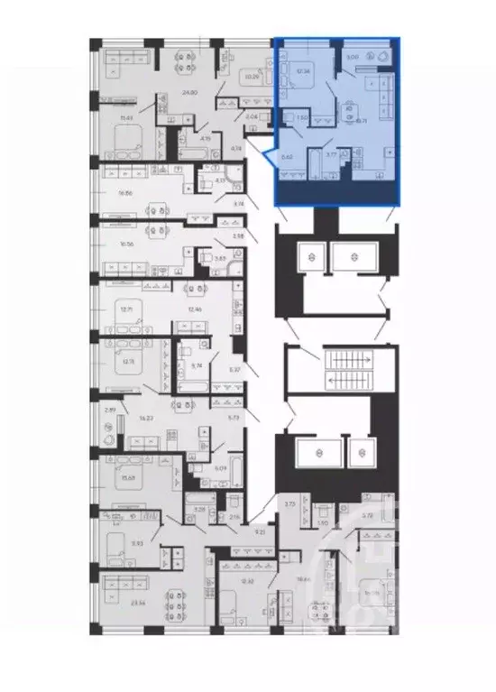 1-к кв. Санкт-Петербург бул. Головнина, 13 (44.44 м) - Фото 2