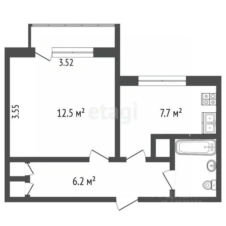 1-к кв. Ярославская область, Ярославль ул. Папанина, 27 (30.3 м) - Фото 2