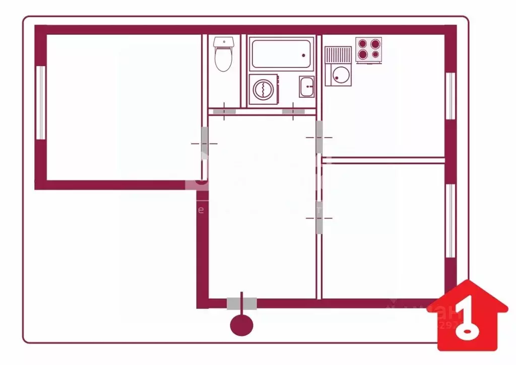 2-к кв. Омская область, Омск ул. 27-я Линия, 37 (46.5 м) - Фото 2