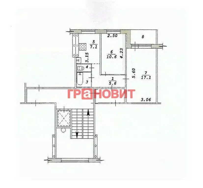 2-к кв. Новосибирская область, Новосибирск ул. Кошурникова, 29/1 (43.8 ... - Фото 1