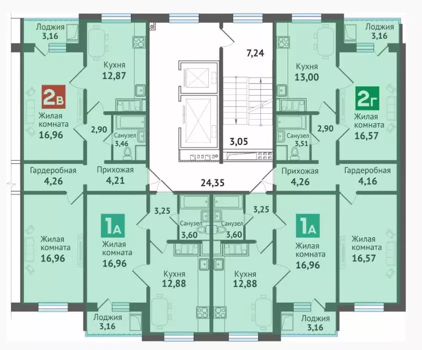 1-к кв. Марий Эл, Медведево городское поселение, Медведево пгт ул. ... - Фото 2
