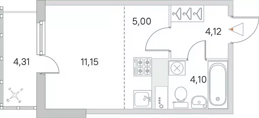 Студия Ленинградская область, Всеволожский район, Заневское городское ... - Фото 1