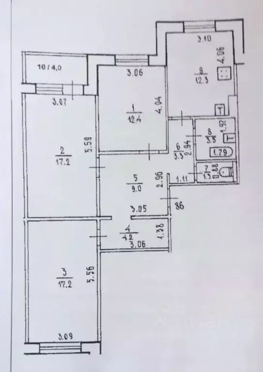 3-к кв. Башкортостан, Уфа ул. Георгия Мушникова, 21 (80.4 м) - Фото 2