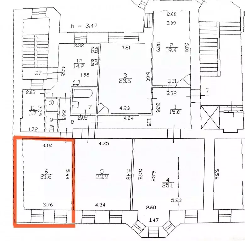 Комната Санкт-Петербург 9-я Советская ул., 11-13 (21.6 м) - Фото 1
