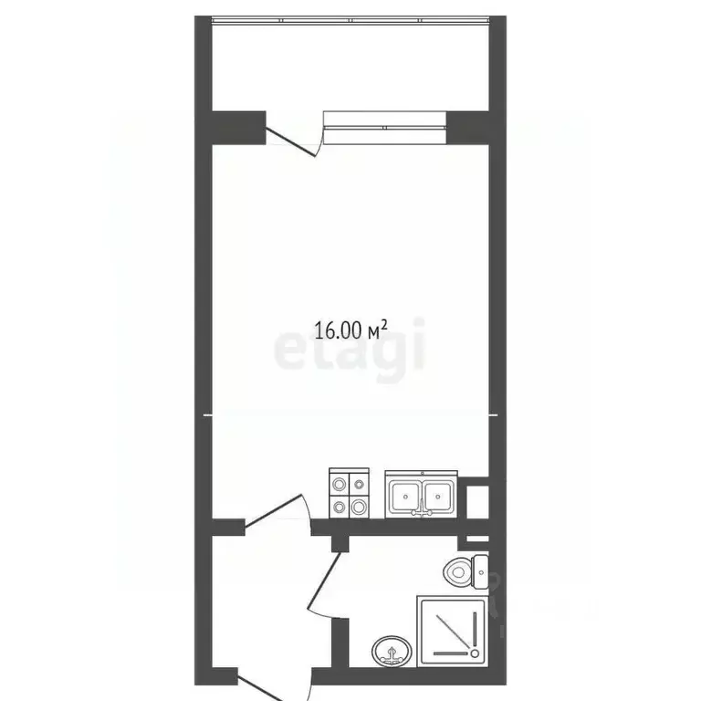 Студия Ханты-Мансийский АО, Сургут ул. Ивана Захарова, 18/1 (16.0 м) - Фото 2