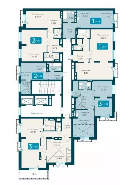 3-к кв. Новосибирская область, Новосибирск ул. Владимира Заровного, ... - Фото 2