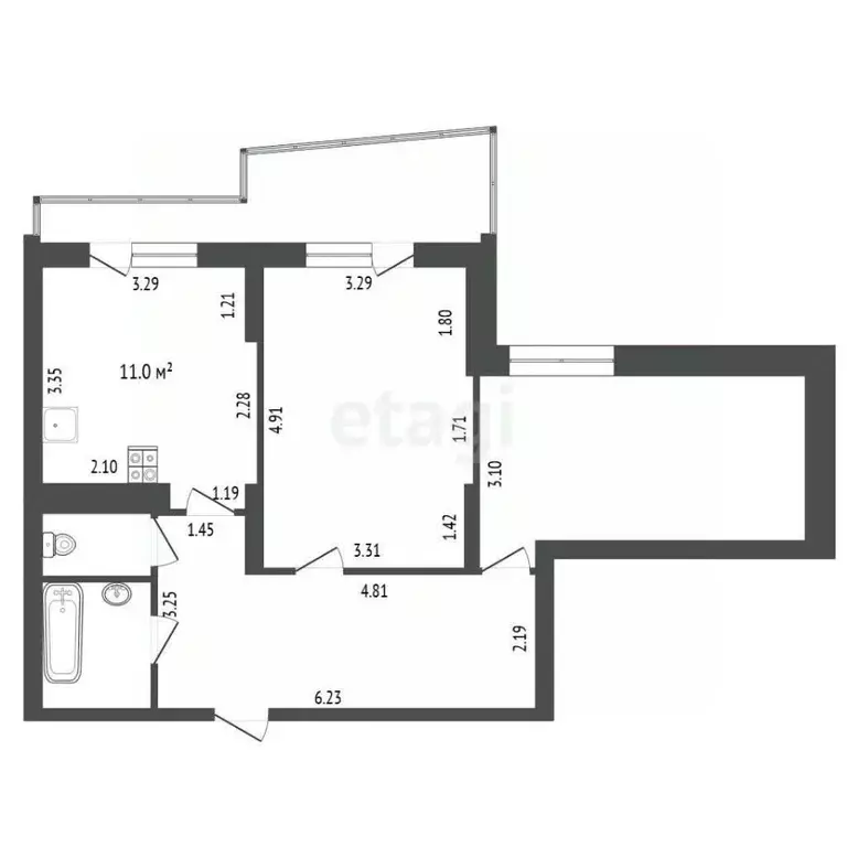 2-к кв. Мордовия, Саранск просп. Российской Армии, 3/2 (64.1 м) - Фото 2