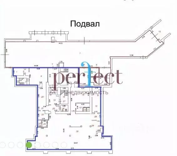 Помещение свободного назначения в Москва Долгоруковская ул., 40 (490 ... - Фото 1