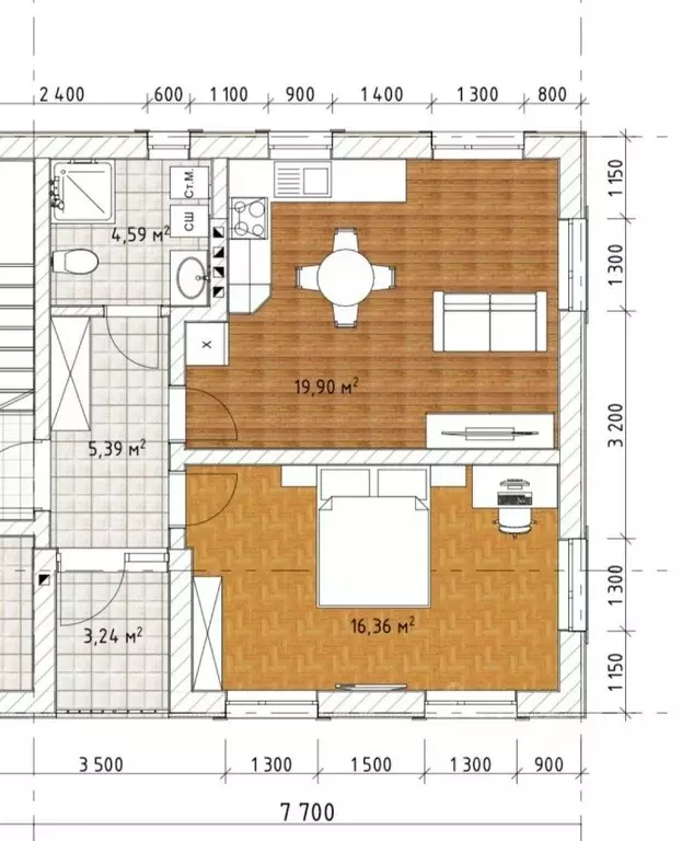 1-к кв. Калининградская область, Балтийск пер. Роз, 4 (46.2 м) - Фото 2