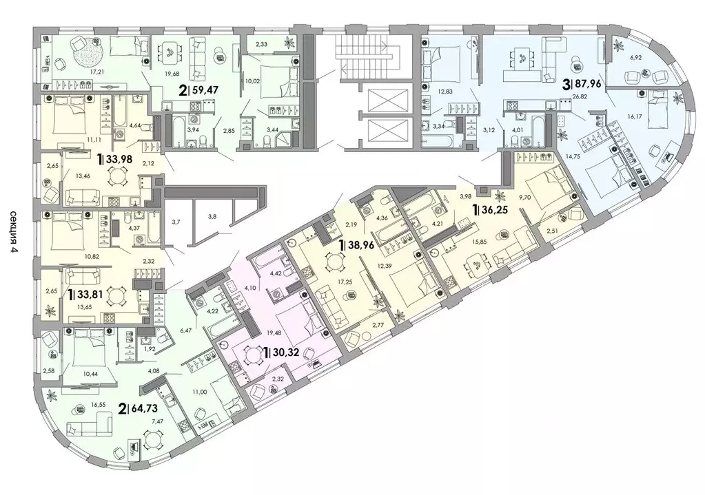 1-к кв. Владимирская область, Владимир Уно жилой комплекс (33.81 м) - Фото 2