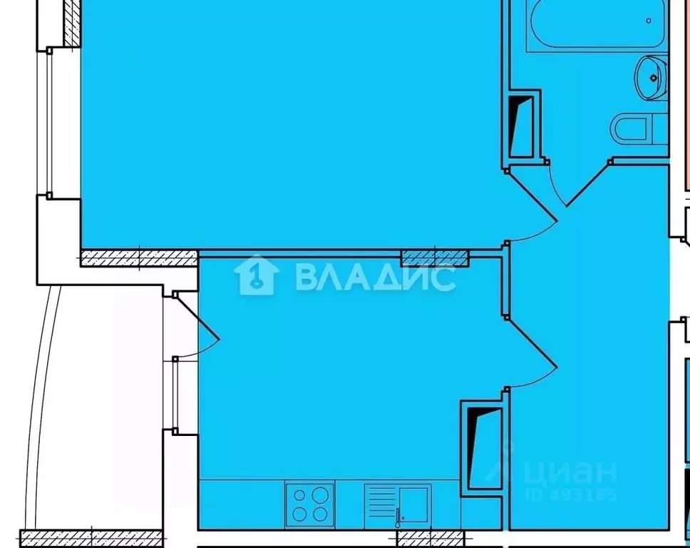 1-к кв. Владимирская область, Владимир ул. Горького, 133 (39.7 м) - Фото 1