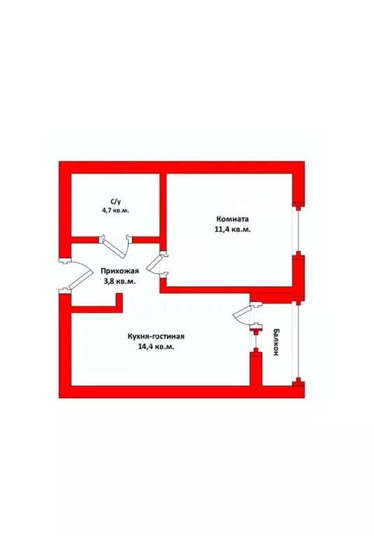 1-к кв. Ленинградская область, Ломоносовский район, Аннинское ... - Фото 2