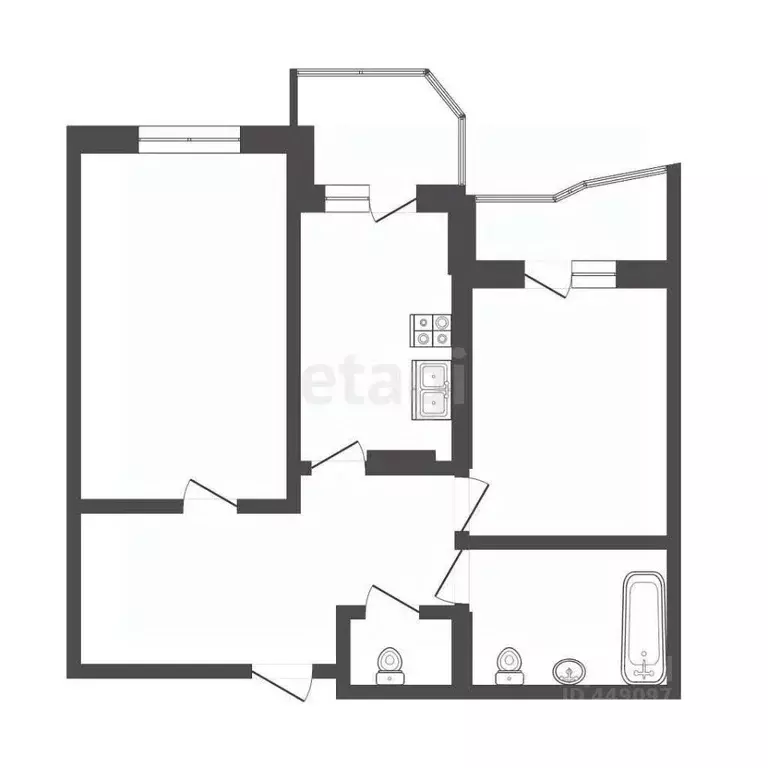 2-к кв. Смоленская область, Смоленск ул. Нормандия-Неман, 7 (66.2 м) - Фото 1