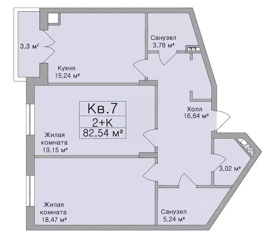 2-к кв. Рязанская область, Рязань ул. Свободы, 74Б (82.54 м) - Фото 0