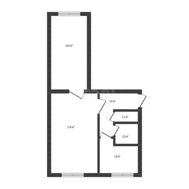 2-комнатная квартира: Валуйки, улица Соколова, 14 (44.2 м) - Фото 1