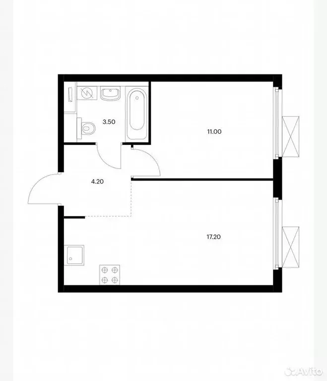 1-к кв. Москва ул. Летчика Осканова, 6 (35.0 м) - Фото 2