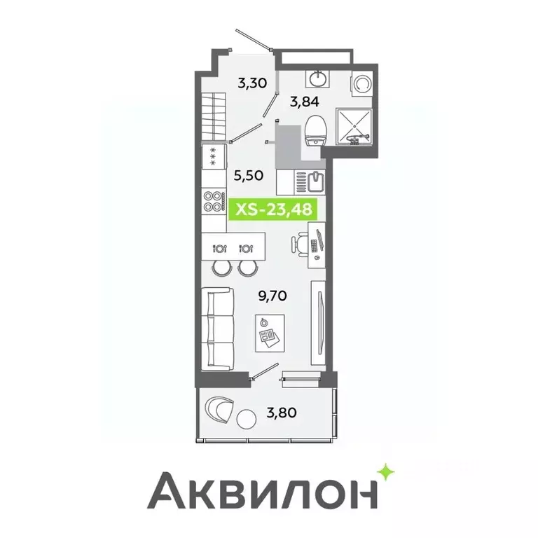 Студия Ленинградская область, Всеволожский район, Заневское городское ... - Фото 0