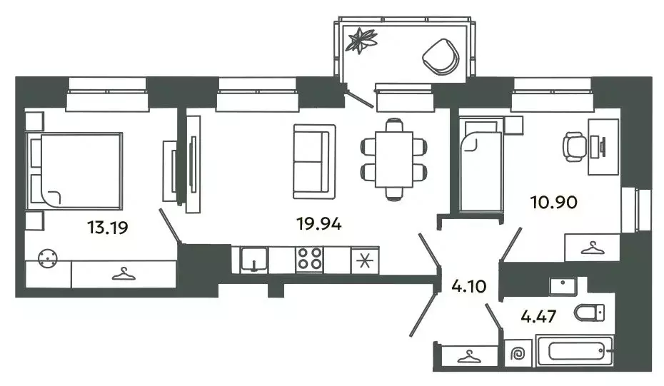 2-комнатная квартира: городской посёлок Новоселье, Аннинская улица, 4 ... - Фото 1