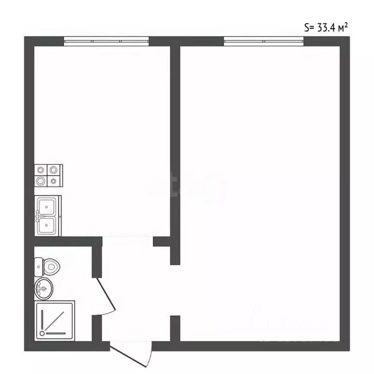 1-к кв. Ленинградская область, Тихвин 3-й мкр, 36 (33.4 м) - Фото 2